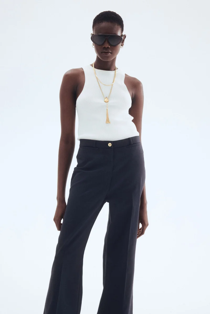 H&M Flared twill trousers