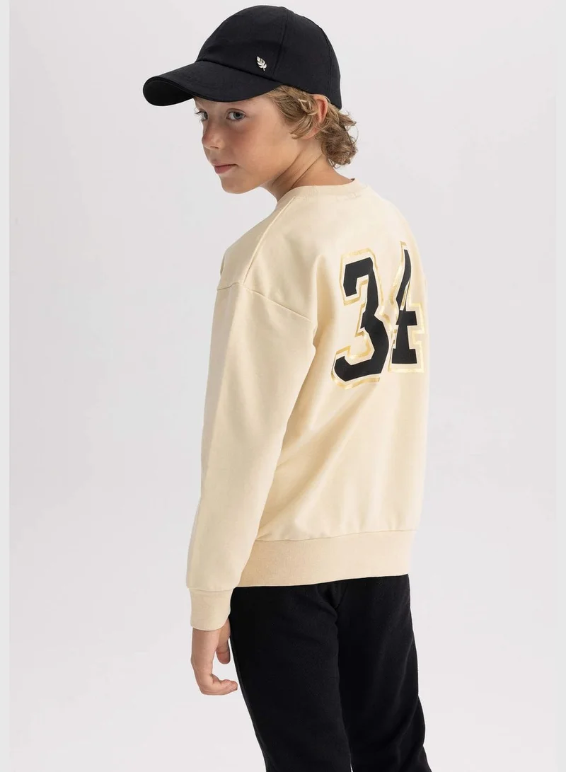 DeFacto Shaquille O'Neal Licenced Relax Fit Long Sleeve Back Print Sweatshirt