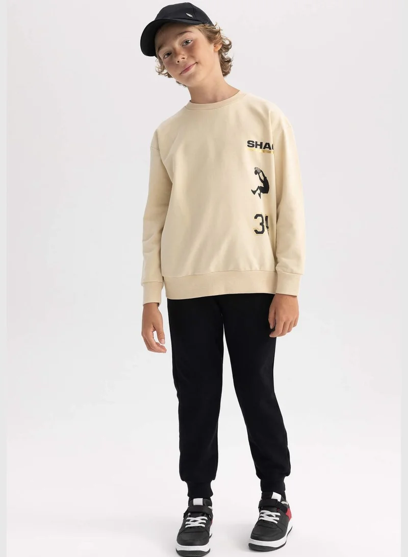 DeFacto Shaquille O'Neal Licenced Relax Fit Long Sleeve Back Print Sweatshirt