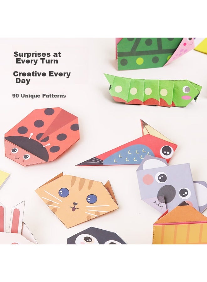 Painted Fish Origami Thinking Training For Beginners, Intermediate, And Advanced Levels： Fun Origami For Boys And Girls, Elementary School Students, Toddlers, Kindergarten Children, Diy Creative Origami Toys. A Set Of 3 Books. Back-to Gift - Image 1