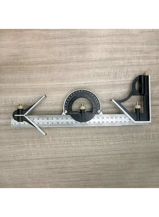 Type T Ruler Set Stainless Steel 300mm Multi Purpose T Square Protractor Leveling - Image 1