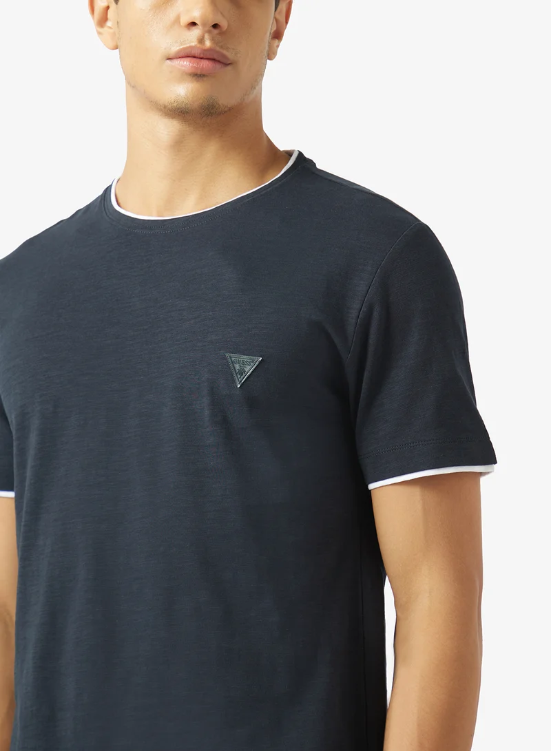 Guess  Crew Neck Slim Fit T-Shirt for Men | Best Price UAE