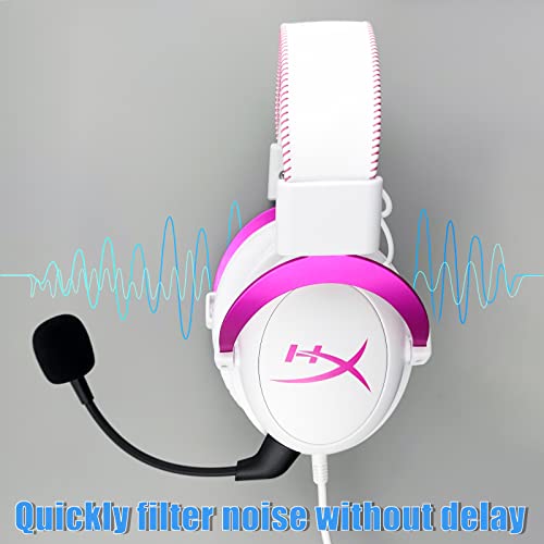 REEYEAR Mic Replacement Boom Compatible with HyperX Cloud II/Core/CloudX 2nd Gen (After Produced 2021) – Straight Jack Gaming Microphone, Noise Cancelling 3.5mm Mic with Foam Cover,Black - Image 4