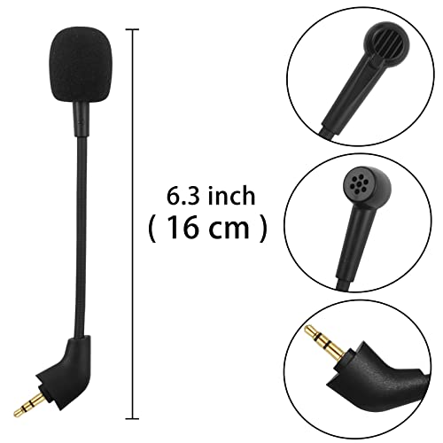 REEYEAR Mic Replacement Boom Compatible with HyperX Cloud II/Core/CloudX 2nd Gen (After Produced 2021) – Straight Jack Gaming Microphone, Noise Cancelling 3.5mm Mic with Foam Cover,Black - Image 5