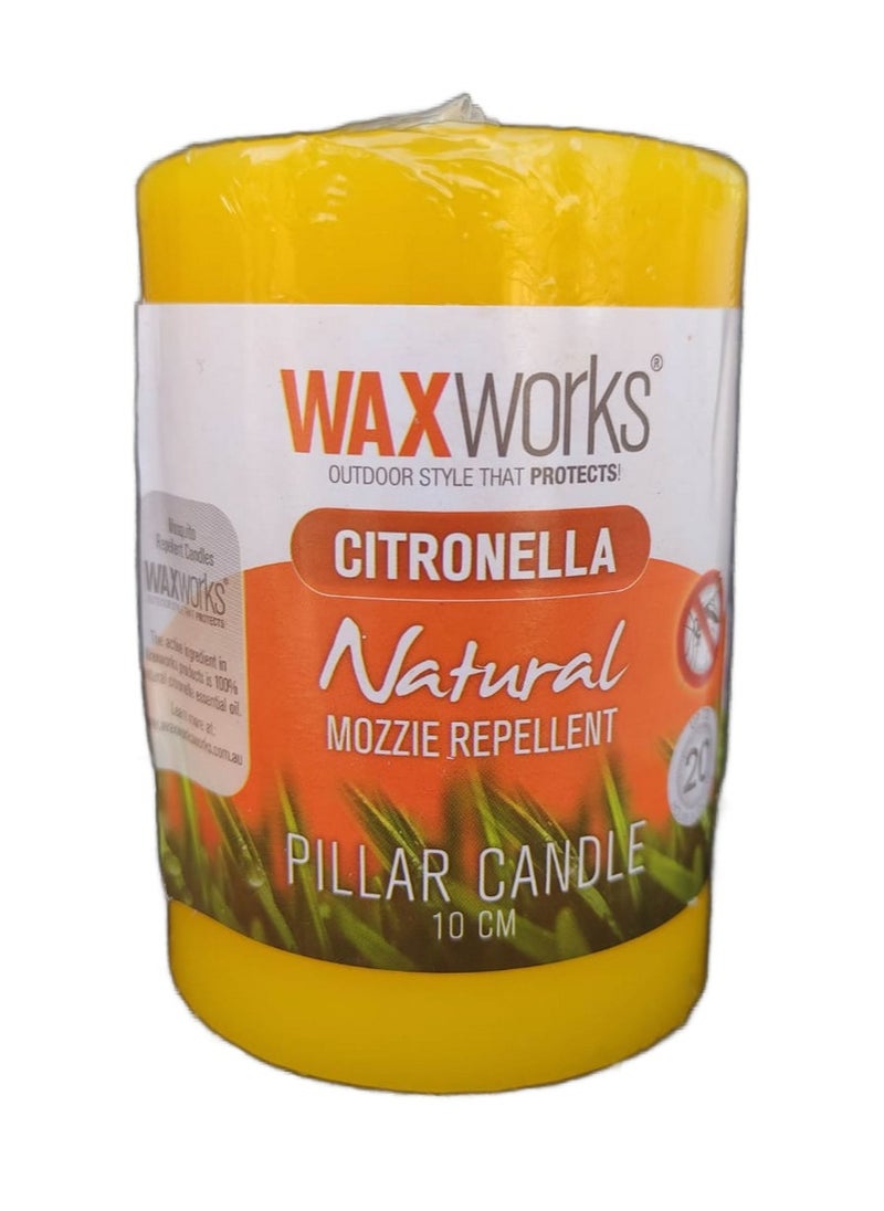 Waxworks Citronella Pillar Candle 10 Cm Assorted Color  - Image 2