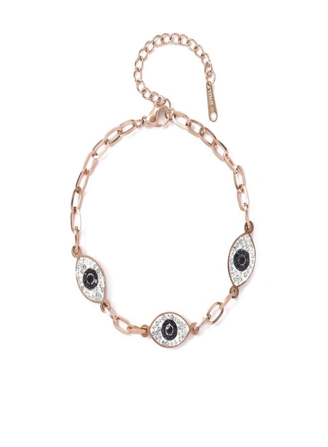 SALTY Set of 1 Anti Tarnish Evil Eye Bracelet for women & Girls | Hand Band Gift Pack for Sister, Jewelry Accessories | Wrist Band for Girls, Women | Fancy Jewellery Combo Gifts | Ideal for Gifting Hamper | Gift for Valentine Day - Image 1