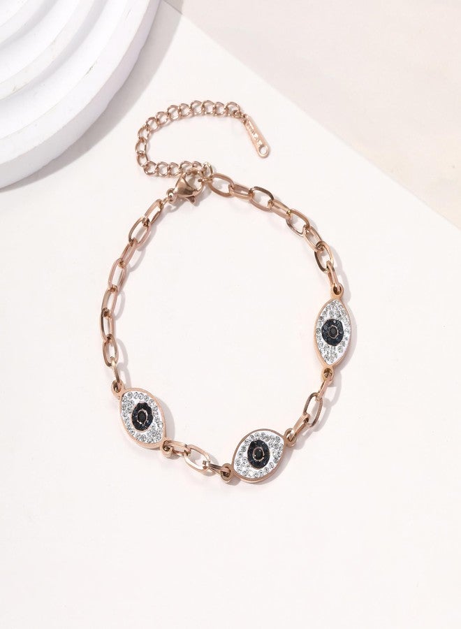 SALTY Set of 1 Anti Tarnish Evil Eye Bracelet for women & Girls | Hand Band Gift Pack for Sister, Jewelry Accessories | Wrist Band for Girls, Women | Fancy Jewellery Combo Gifts | Ideal for Gifting Hamper | Gift for Valentine Day - Image 3