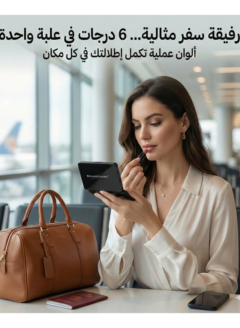 بولاند لورا مجموعة أحمر شفاه بولاند لورا بلون مكثف غير لامع يدوم حتى 24 ساعة مناسب للسفرمن 6 قطع متعدد الألوان None - Image 4