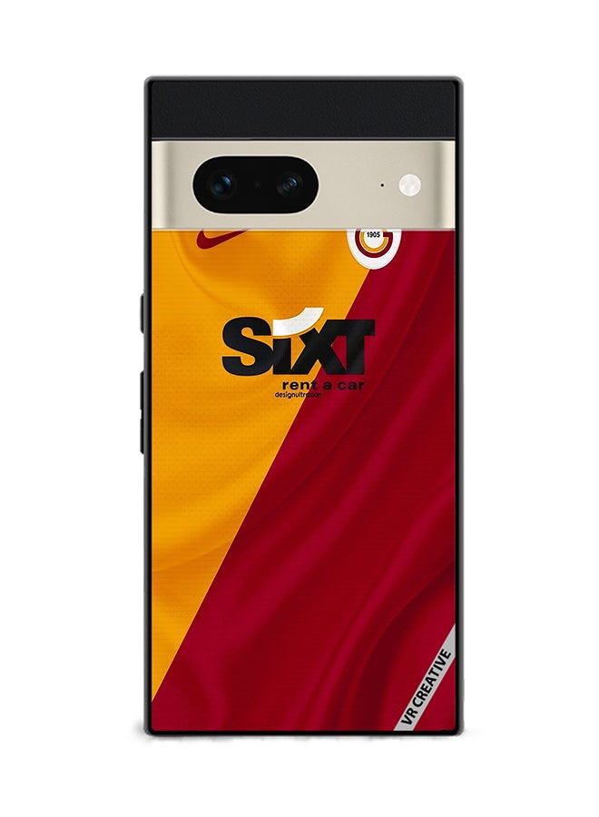 VR CREATIVE غطاء حماية لجهاز جوجل بيكسل 7 بتصميم زي نادي غلطة سراي 2022 المنزلي متعدد الألوان - Image 1