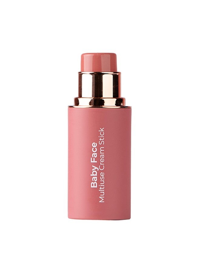 MCoBeauty Baby Face Multi-Use Cream Stick, Peony Rose Pinky Rose Shade, Silky Smooth, Buildable Blush for Eyes, Lips & Cheeks, Vegan, Cruelty Free Cosmetics