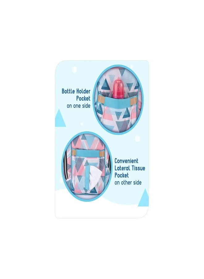 Laee cute Premium Diaper Bag for Mothers | Spacious Waterproof Backpack with Multiple Pockets to Easily Organise Baby Essentials Diaper Backpack(Unicon Print) (Light blue) - Image 4