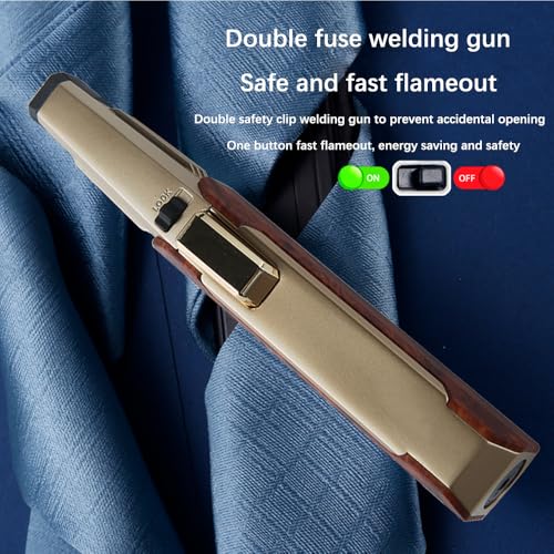 JETPRO Butane Torch Lighter One-Hand Operation Lighter with Adjustable Jet Flame Kitchen Cooking Torch (Butane Gas Not Included) (Wood) - Image 4