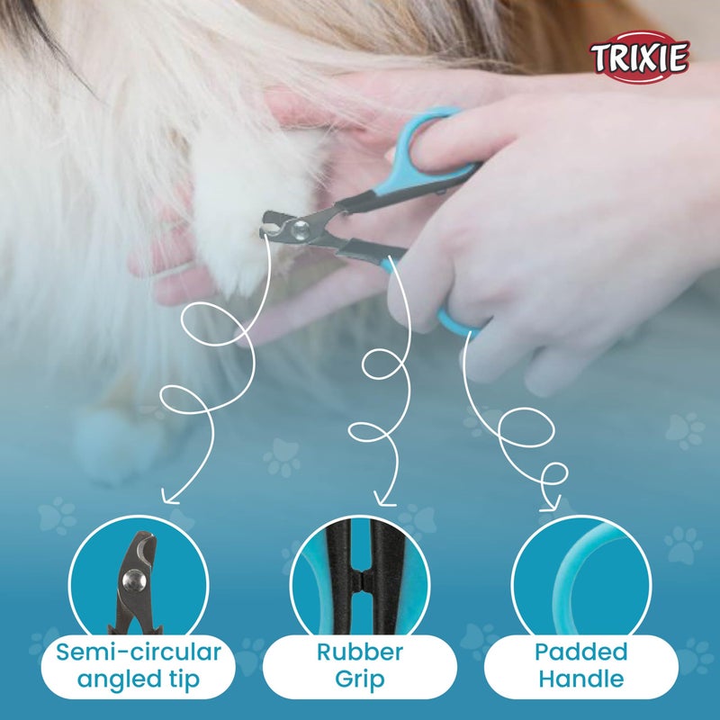 Trixie Claw Scissors, Grooming Tool for Pets Stainless Steel Material, Non-Slip Handles Provide Fast and Effortless Cuts, with Rounded Tips to Prevent Injury - 8cm - Image 2