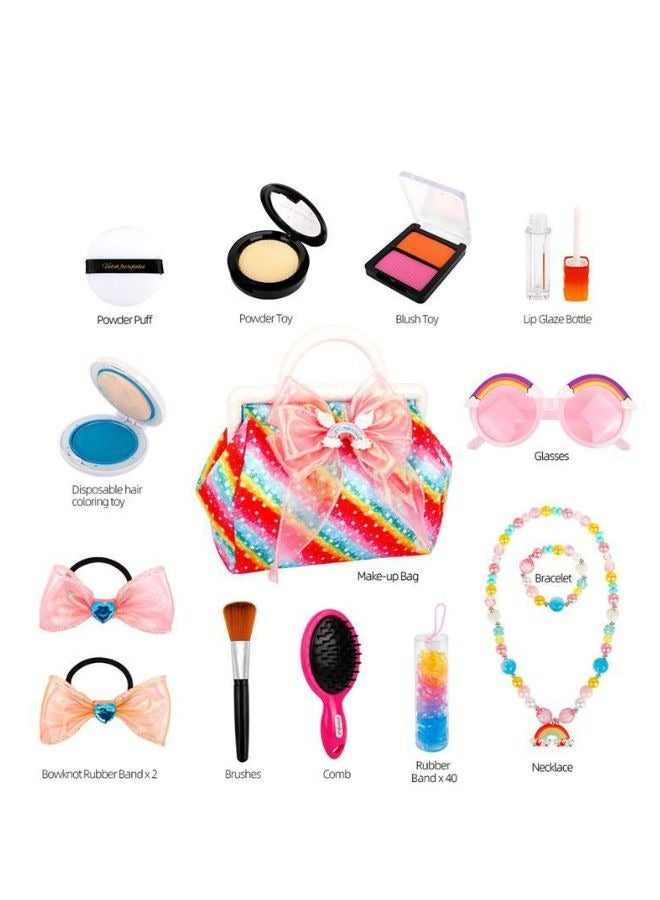 MissTiara Childrens Simulation Cosmetics Handbag Princess Lipstick Set Girls Playing House Jewelry Makeup Gift Toys  - Image 2