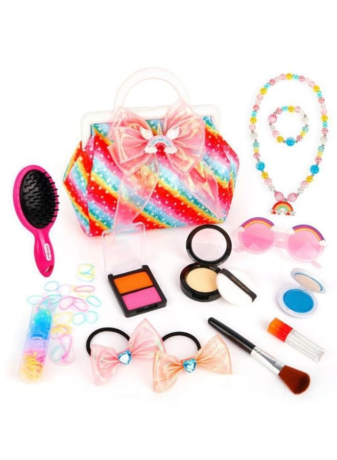 MissTiara Childrens Simulation Cosmetics Handbag Princess Lipstick Set Girls Playing House Jewelry Makeup Gift Toys  - Image 1