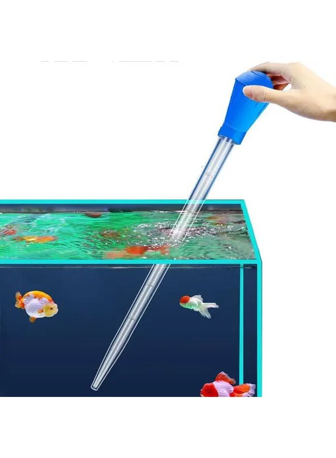 أزرق 17.72 بوصة 50 مل مكنسة كهربائية سهلة الاستخدام لحوض السمك للتنظيف الفعال - Image 4