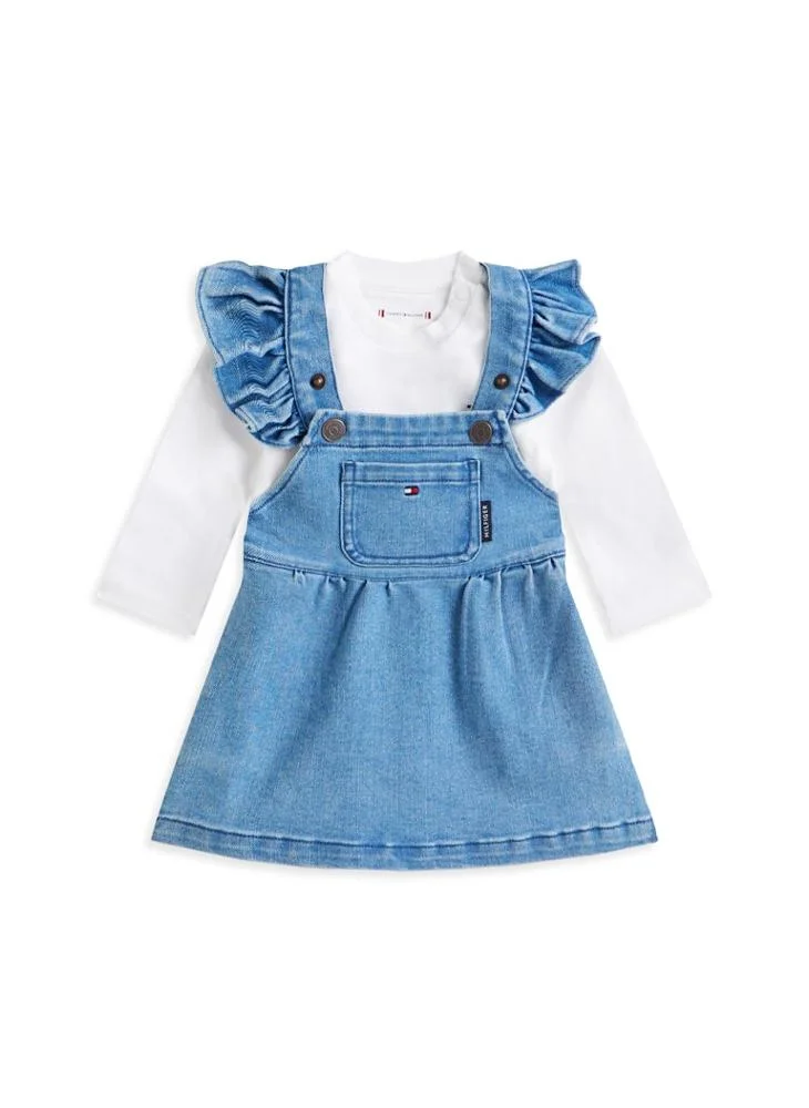 TOMMY HILFIGER Kids Denim Dungaree Dress