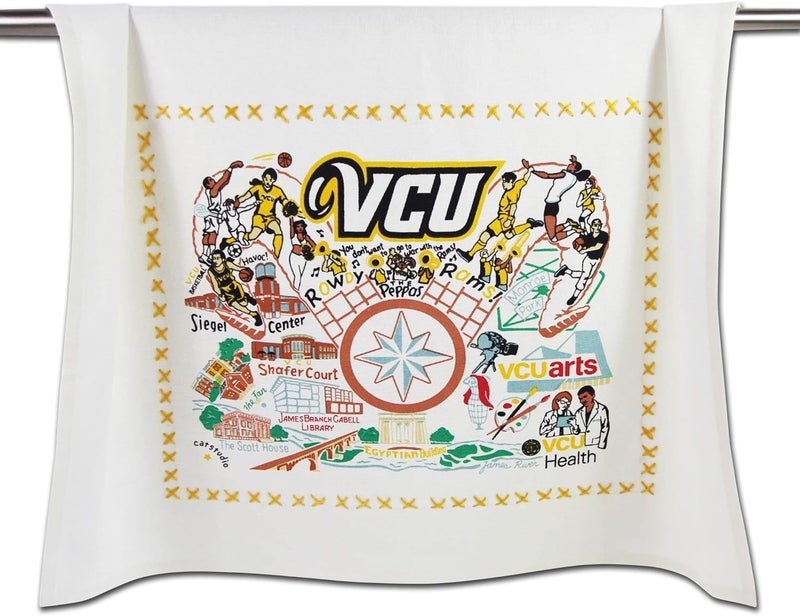 Catstudio Dish Towel, Virginia Commonwealth University (VCU) Rams Hand Towel - Collegiate Kitchen Towels for VCU Fans for Students, Graduation, Parents and Alums - Image 1