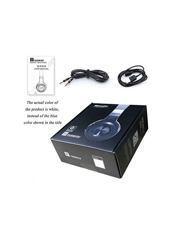 Bluedio - Bluedio HT Turbine Wireless Bluetooth 5.0 Stereo Headphones with Mic White - Image 1