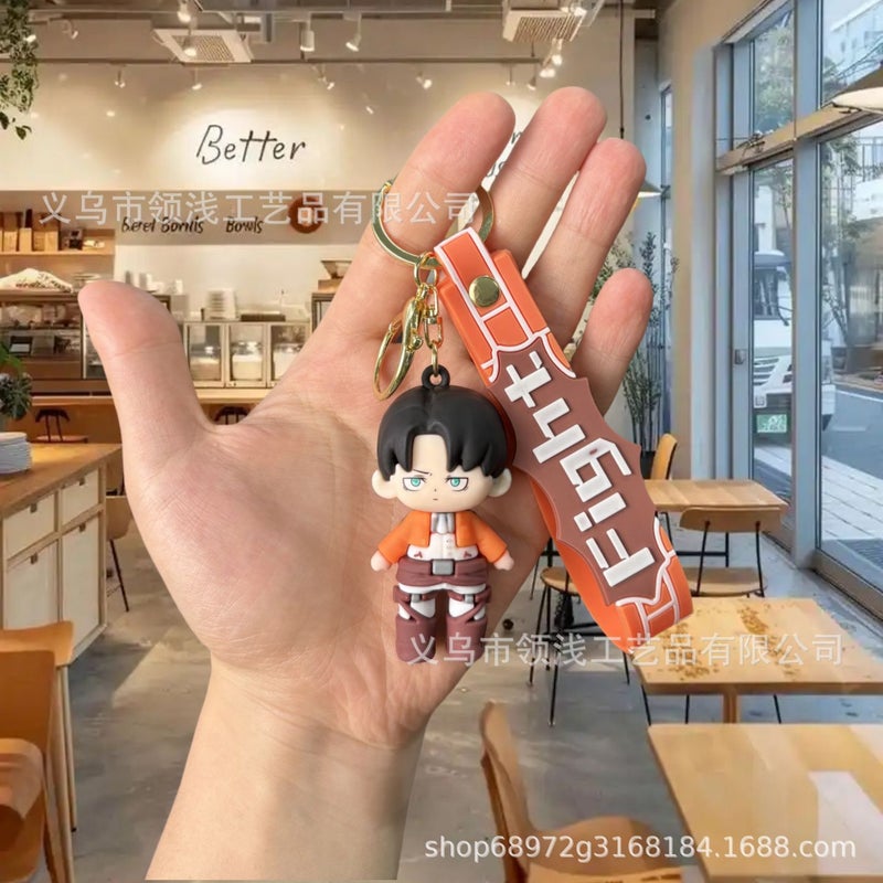 New Anime Attack On Titan Keychain Bag Pendant Cute Couple Pendant Car Keychain Ornaments - Image 1