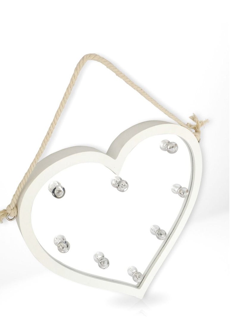 Heart-Shaped Mirror with White Frame and Light LEDs 32x30cm - pzsku/Z27B49C5F58F396E7FD14Z/45/_/1647427278/6d707259-1dd0-42da-8005-48777ca62910