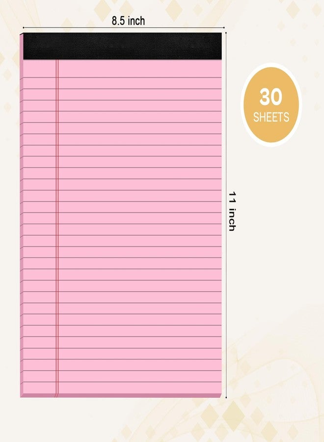Nichela 2 Pcs Legal Pads 8.5 x 11 Pink Note Pads 8.5 x 11 Notepad 8.5 x 11 Micro Perforated Writing Pads 8.5 x 11 Lined Paper Pads Wide Ruled Pad of Paper 30 Sheets Notebook for Study, To-Do Lists, Office - Image 2