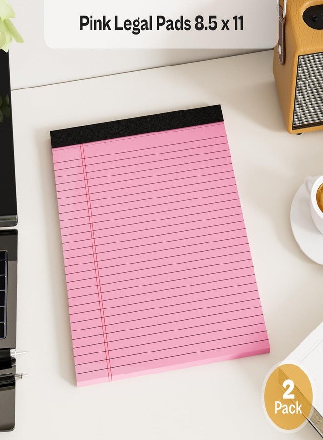 Nichela 2 Pcs Legal Pads 8.5 x 11 Pink Note Pads 8.5 x 11 Notepad 8.5 x 11 Micro Perforated Writing Pads 8.5 x 11 Lined Paper Pads Wide Ruled Pad of Paper 30 Sheets Notebook for Study, To-Do Lists, Office - Image 5