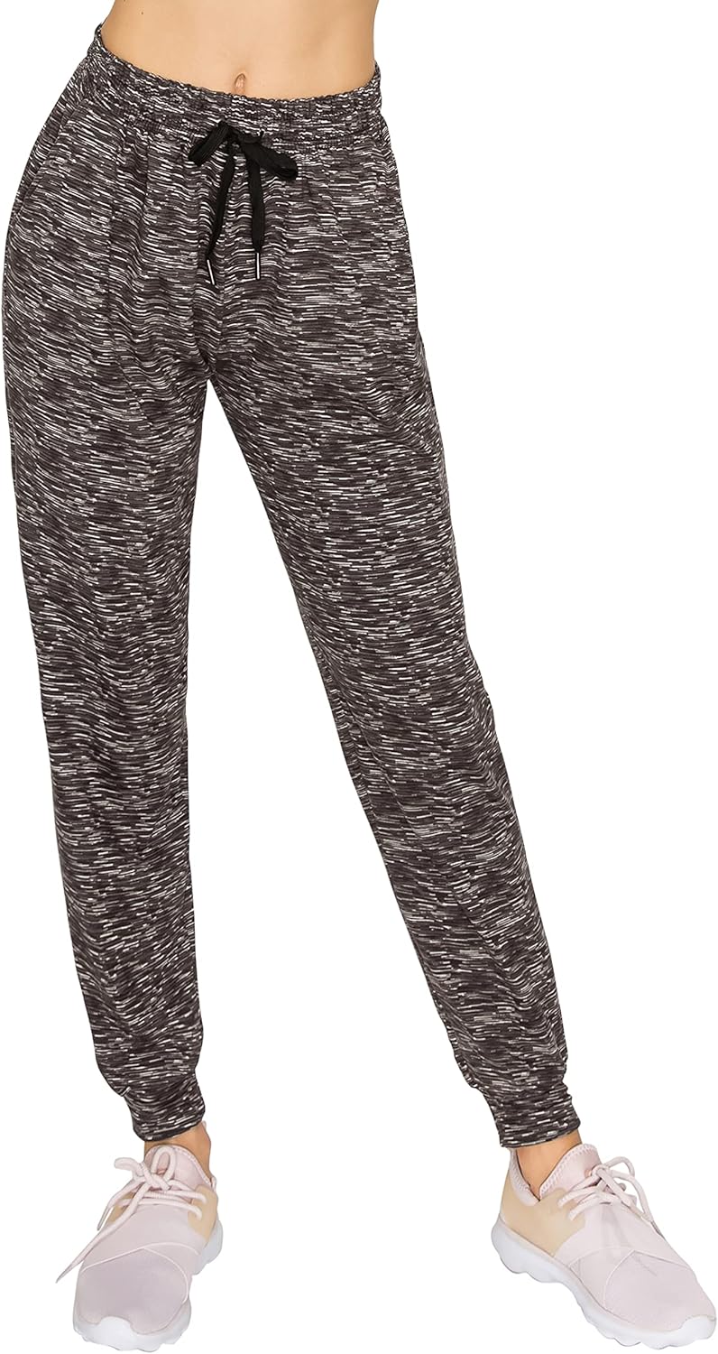 ALWAYS Womens Fleece Jogger Pants  Premium Soft Winter Warm Sweatpants Space Dye Black L - Image 2