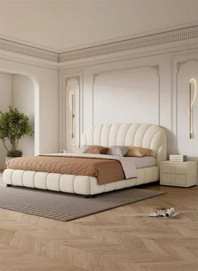 Wooden Twist Wooden Twist Soft Upholstery Bed for Luxury Bedroom (King Size)  - Image 1