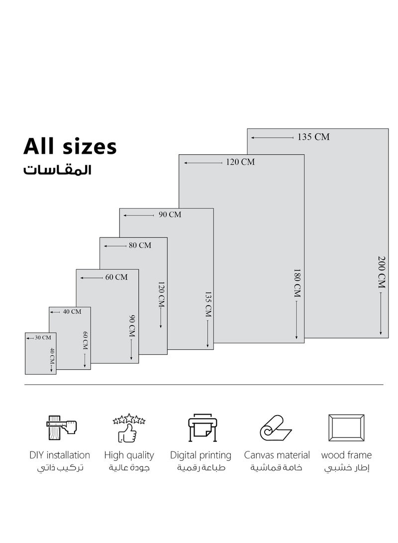 مودكلاس لوحة هجوم العمالقة جدارية بإطار خشبي - Image 4