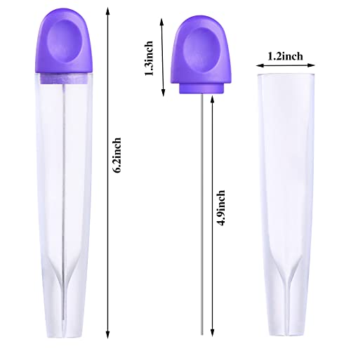 Raiten 4 Cake Tester Stainless Steel Baking Tester with Cover Reusable Metal Mini Cupcake Needle Sticks for Bread Pastry Biscuit Muffin Cookie Baking - Image 2