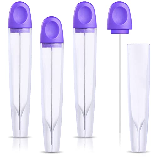 Raiten 4 Cake Tester Stainless Steel Baking Tester with Cover Reusable Metal Mini Cupcake Needle Sticks for Bread Pastry Biscuit Muffin Cookie Baking - Image 1