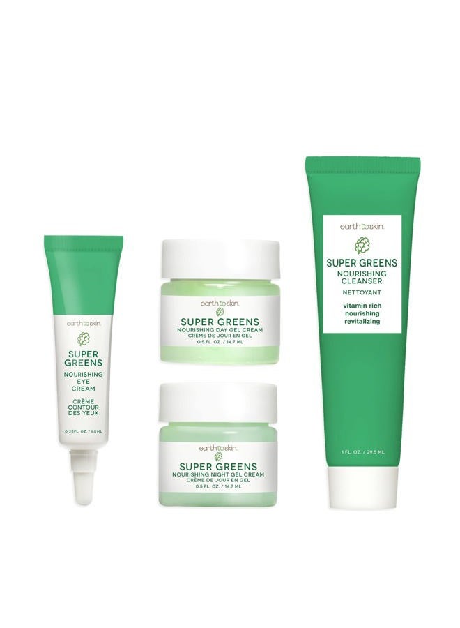 earth to skin Super Greens Nourishing Set, 4 pieces 2.25 oz - Image 1