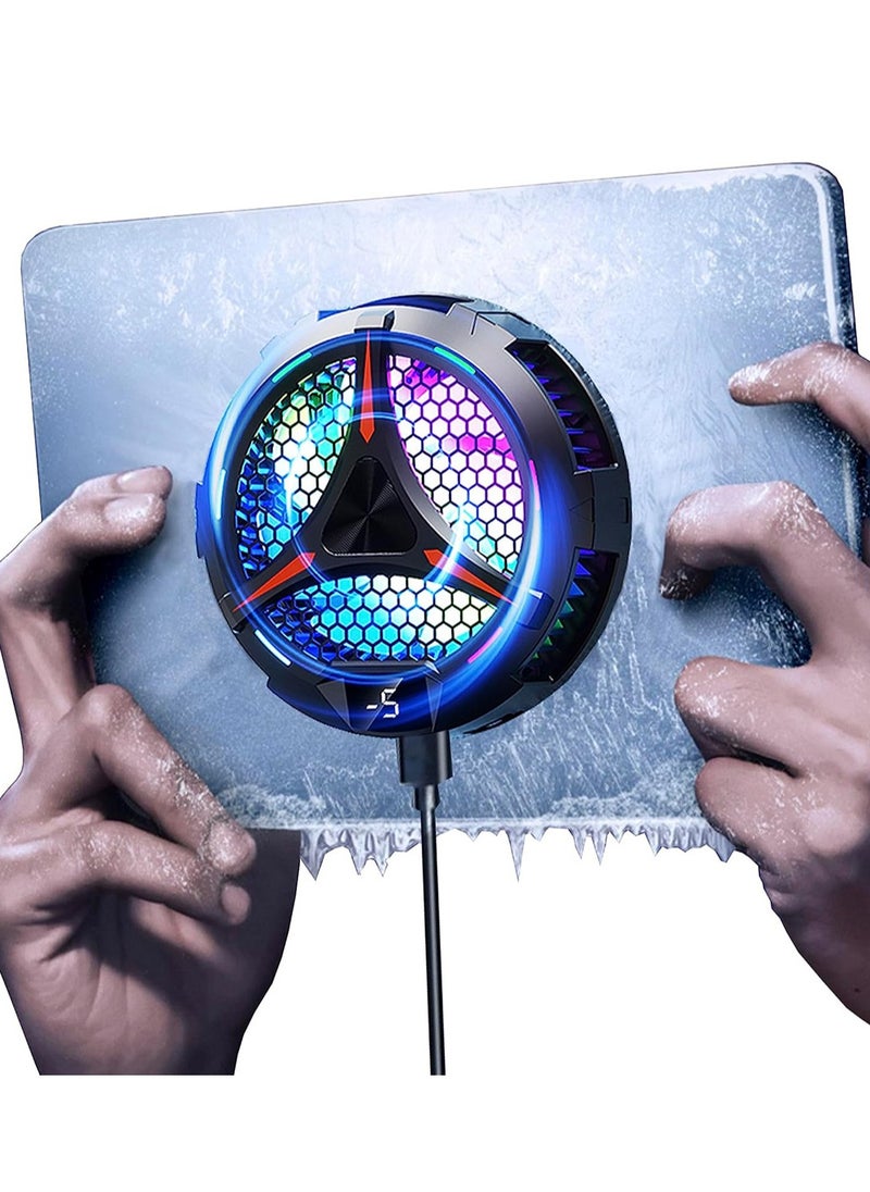 iPad Cooler,Magnetic Tablet Cooling Fan for ipad/Surface pro/Samsung Tab,Universal Radiator with Temperature Display for Mobile Gaming,Live Streaming