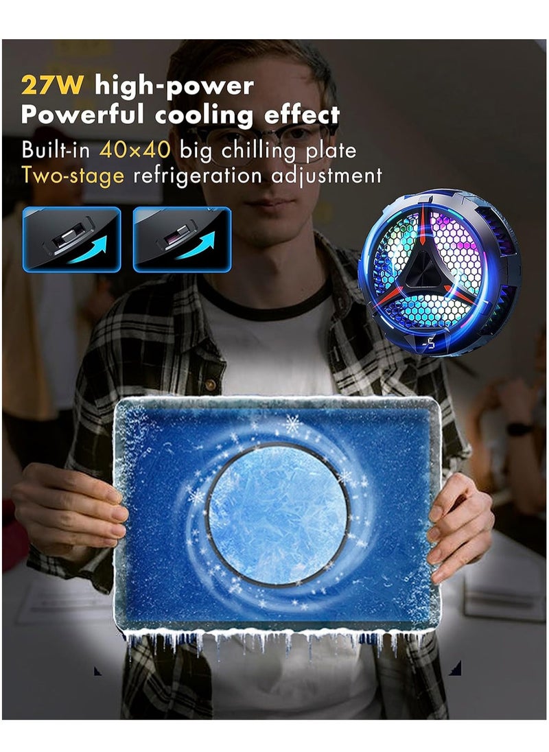 iPad Cooler,Magnetic Tablet Cooling Fan for ipad/Surface pro/Samsung Tab,Universal Radiator with Temperature Display for Mobile Gaming,Live Streaming