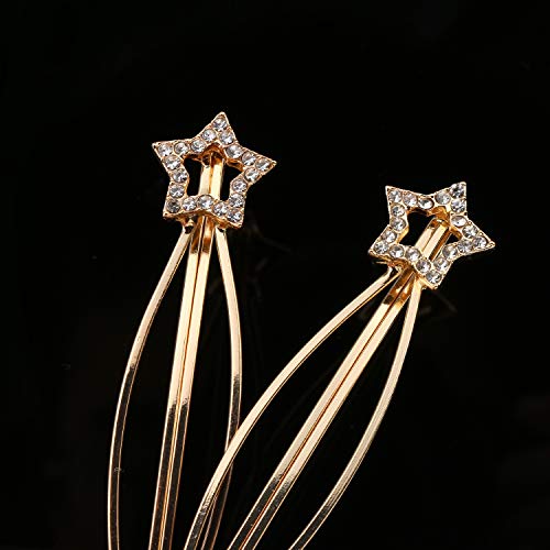 Folansy 20 Pieces Elegant Hair Barrettes Bridal Golden Metal Hair Clip Artificial Pearl Hair Pins and Clear Rhinestone Bobby Pin for Weddings Hair Accessories - Image 4