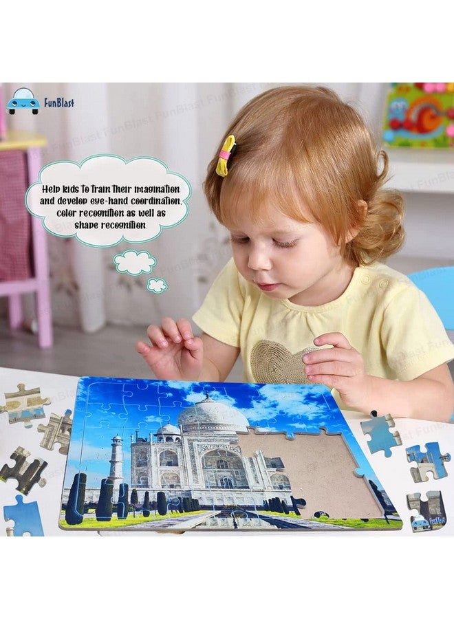 فنبلاست ألغاز فن بلاست للأطفال - 35 قطعة من ألغاز تاج محل للأطفال من عمر 3 إلى 5 سنوات، ألغاز من ألواح الأكريليك، ألغاز أرضية للأطفال، ألعاب ألغاز تعليمية (متعددة الألوان) - Image 5