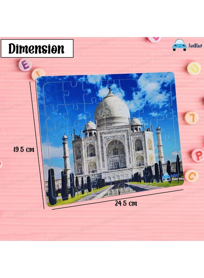 فنبلاست ألغاز فن بلاست للأطفال - 35 قطعة من ألغاز تاج محل للأطفال من عمر 3 إلى 5 سنوات، ألغاز من ألواح الأكريليك، ألغاز أرضية للأطفال، ألعاب ألغاز تعليمية (متعددة الألوان) - Image 2