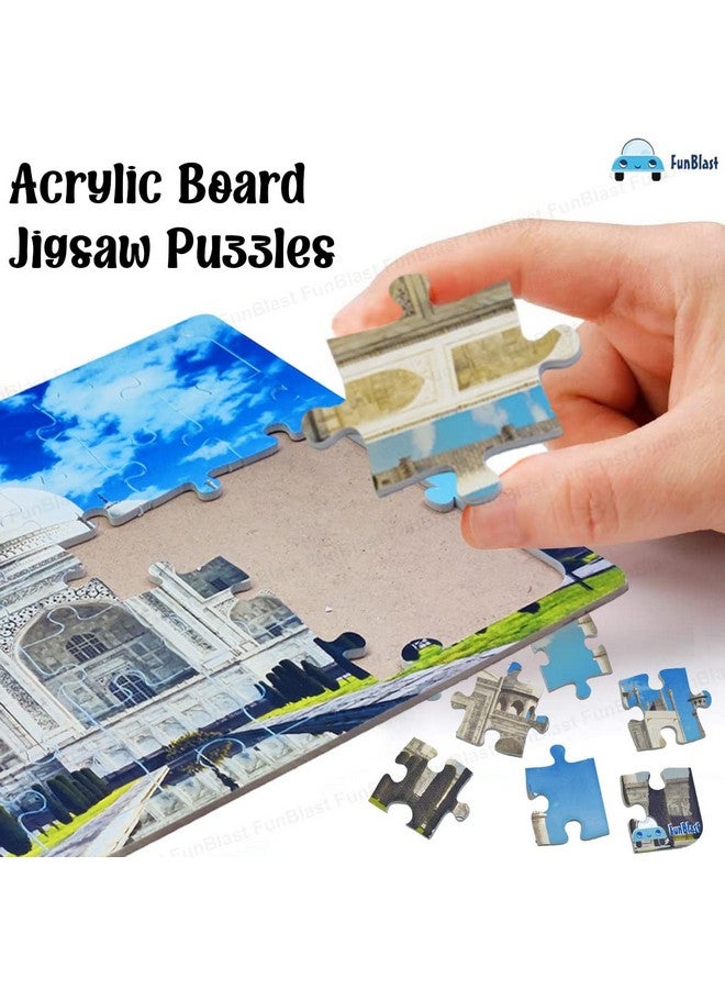 فنبلاست ألغاز فن بلاست للأطفال - 35 قطعة من ألغاز تاج محل للأطفال من عمر 3 إلى 5 سنوات، ألغاز من ألواح الأكريليك، ألغاز أرضية للأطفال، ألعاب ألغاز تعليمية (متعددة الألوان) - Image 4