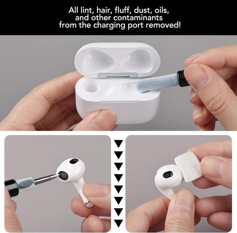 Tassmpitor for iPhone Cleaning Kit Port Cleaner, Repair and Restore Tool for iPad Pro Watch Cell Phone Charging Port, Lightning Charger Cables Speaker Airpod Cleaning Putty Dust for All Devices - Image 5