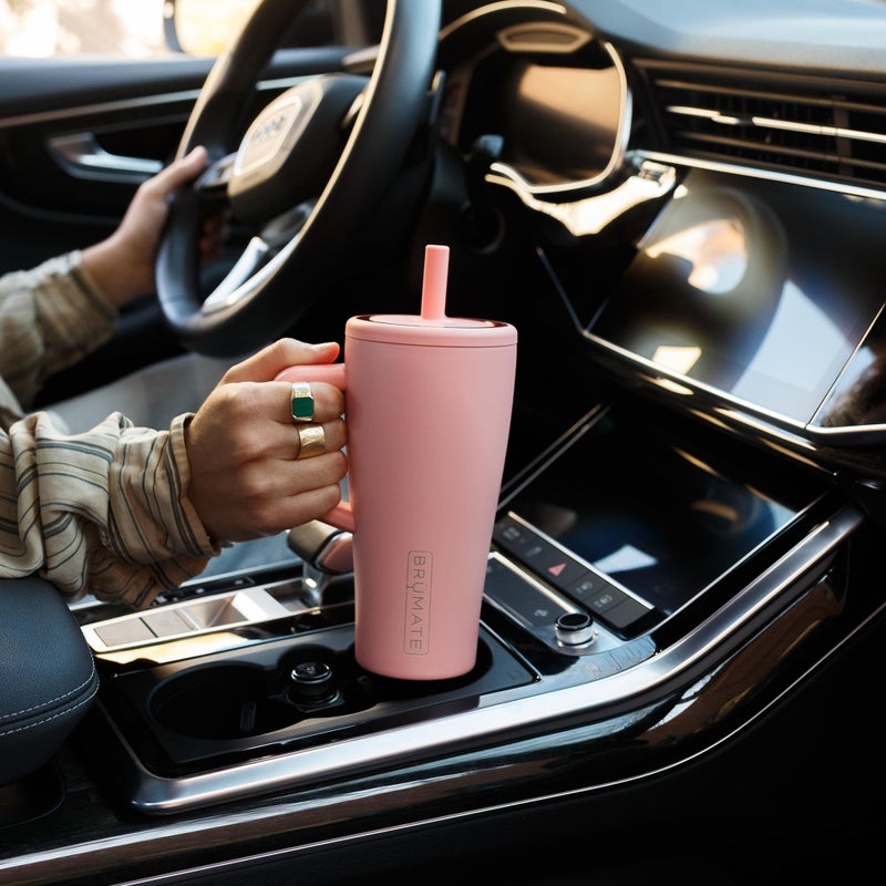 BrÃ¼Mate Era 20 oz Tumbler with Handle and Straw | 100% Leakproof Insulated Tumbler with Lid and Straw | Made of Stainless Steel | Cup Holder Friendly Base | 20oz (Mocha) - Image 4