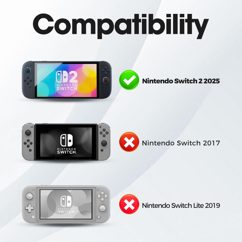 ProCase Protective Case for Nintendo Switch 2 (2025 Model), Hard PC Front Cover + Soft Back Shell with Ergonomic Grip for New 7.9 Inch Nintendo Switch 2 2025 Release -Black - Image 2
