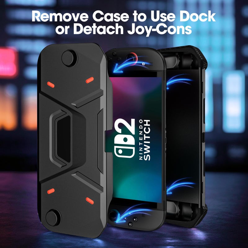 ProCase Protective Case for Nintendo Switch 2 (2025 Model), Hard PC Front Cover + Soft Back Shell with Ergonomic Grip for New 7.9 Inch Nintendo Switch 2 2025 Release -Black - Image 5