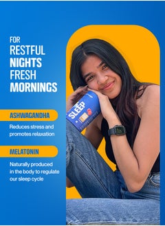 healthsetgo Sleep Aid Gummies Helps in Restful Sleep Eases Jet Lag Non Fabit Forming Strawberry Flavour Vegan, Gluten & Gelatin Free 30 Pack  - Image 3
