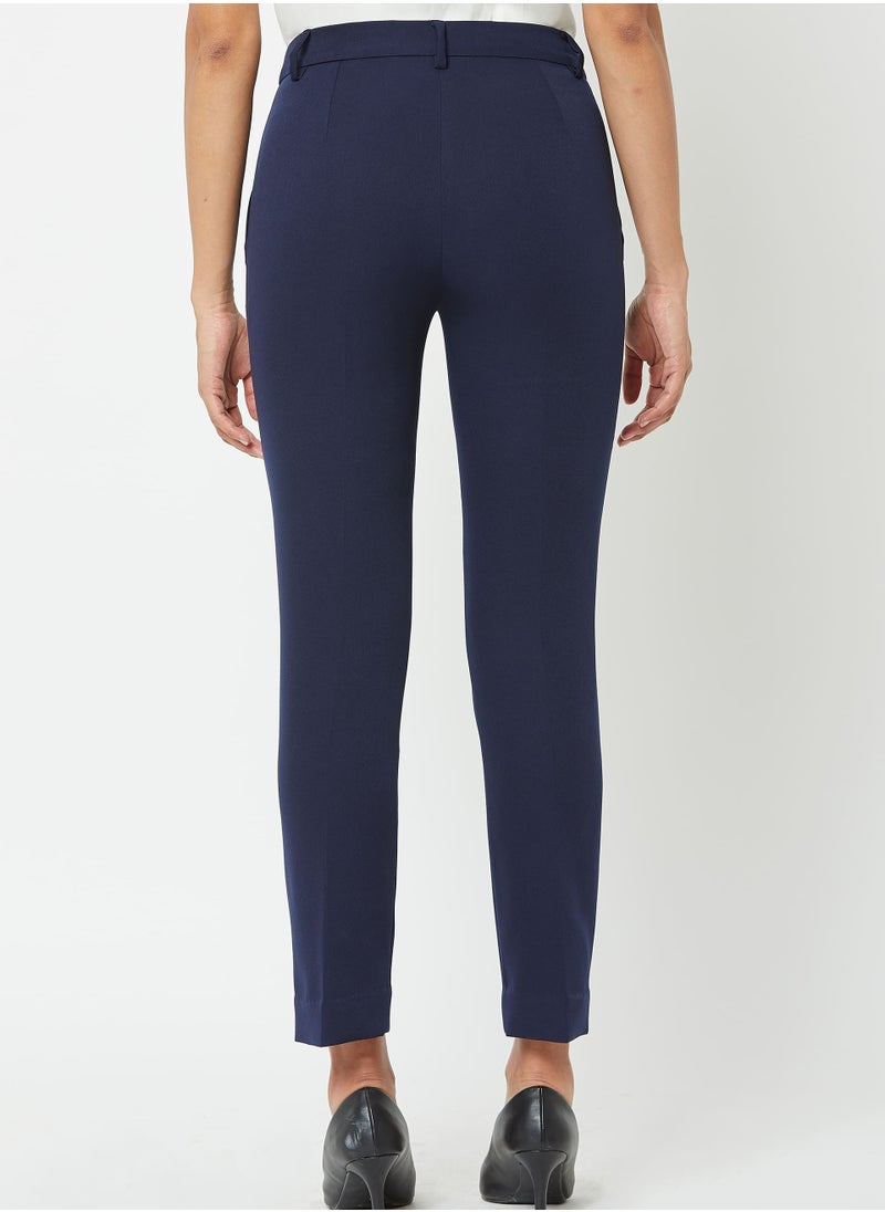 Salt Attire Women's Slim Fit Formal Trousers with Mid-Rise, Soft Moss Crepe Fabric, and Slant Pockets Ideal for All-Day Comfort and Versatile Office Style.  - Image 5
