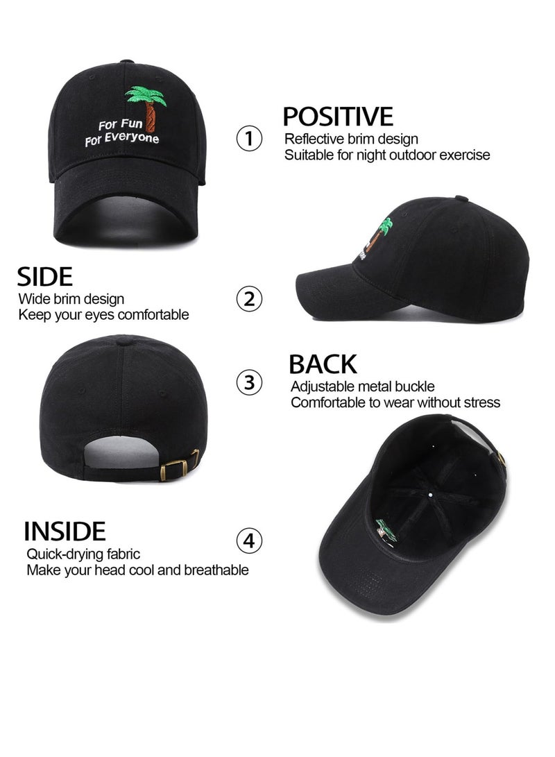 Excefore Baseball Cap, Embroidery Hat, Unisex Casual Snapback Cotton Cap, Trucker Cap Adjustable Breathable Baseball Hats, Summer Sun Hat Outdoor Sports Cap, for Outdoor Men  - Image 4