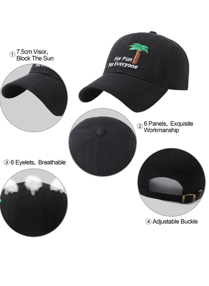Excefore Baseball Cap, Embroidery Hat, Unisex Casual Snapback Cotton Cap, Trucker Cap Adjustable Breathable Baseball Hats, Summer Sun Hat Outdoor Sports Cap, for Outdoor Men  - Image 3