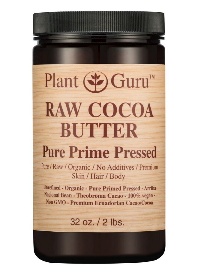 Raw Cocoa Butter 32 Oz. 100% Pureraw Cocoa Butter 32 Oz. 2 Lb. 100% Pure Fresh Natural Cold Pressed. Skin Body And Hair Moisturizer Diy Creams Lip Balm Lotion And Soap Making