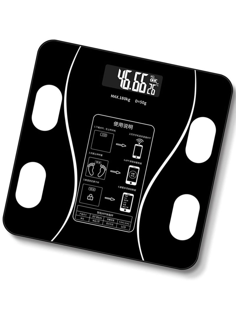 JAJEEK Smart Digital Body Scale with Smartphone App – Bluetooth Body Fat Scale, Weight & BMI Measurement, Sync with iOS & Android for Health Tracking, Accurate Weight Monitoring, Suitable for Family Use  - Image 2