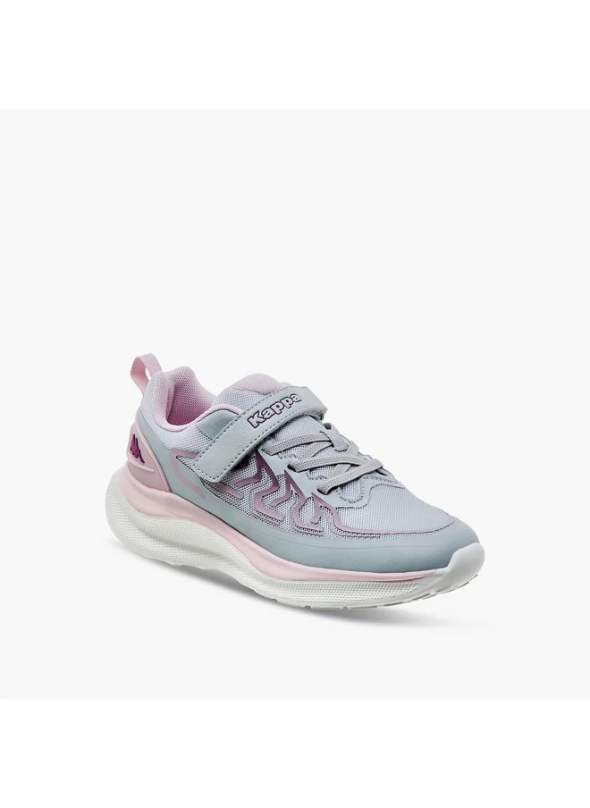 Kappa Boys Printed Sports Shoes with Hook and Loop Closure